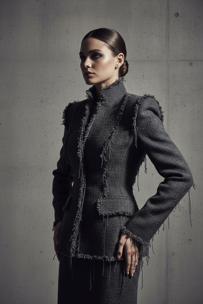Raw Charcoal Blazer